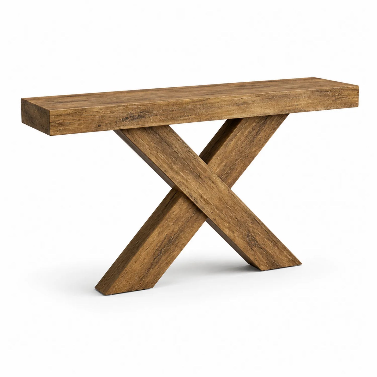 Mesa consola de madera de acacia color Marrón 120x40x80 cm