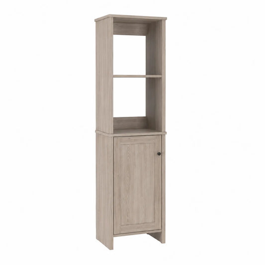 Estantería Alta de Madera con Puerta de Madera Clara