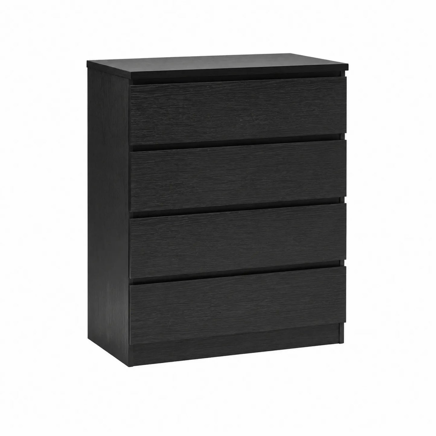 Cajonera de tablero aglomerado 4 cajones Negro 80x40x100 cm