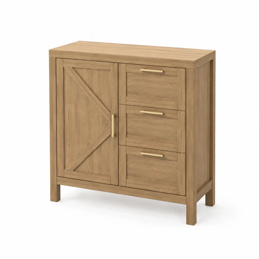 Aparador de Madera de Roble con Cajones y Puerta