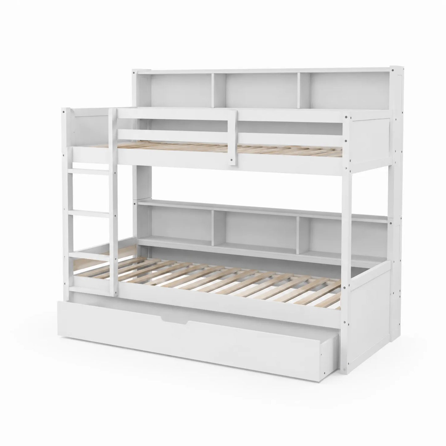 Litera de Madera con Almacenamiento y Escalera